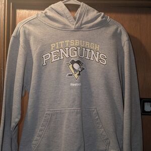 Reebok Yellow and Gray Sweatshirt Hoodie